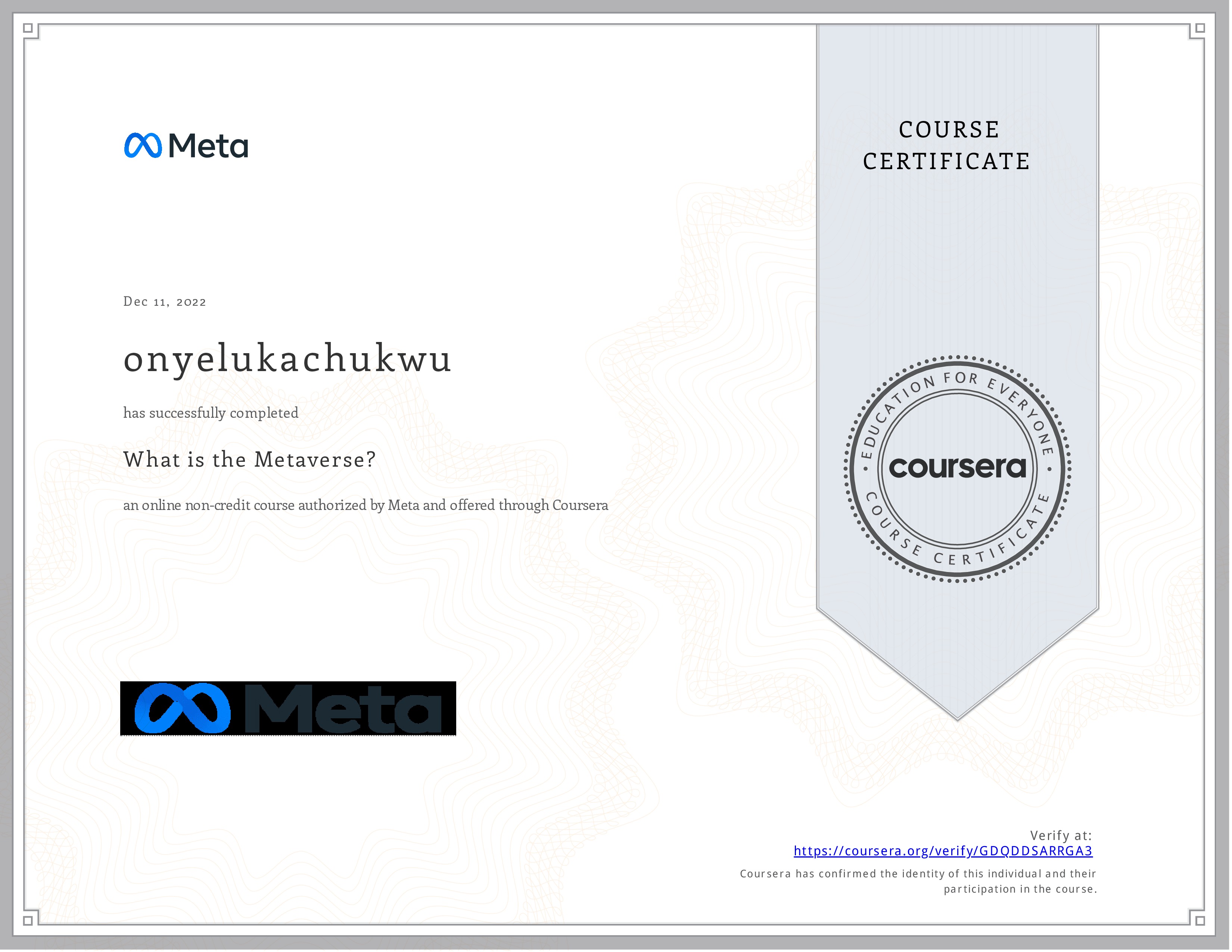 Certificate 1